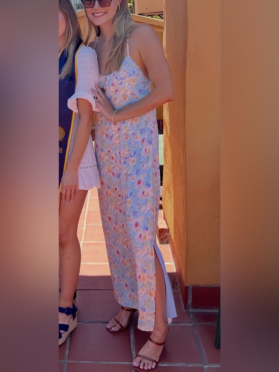 Something Navy Dresses & Skirts - Something Navy Pastel Blue Floral Maxi Dress